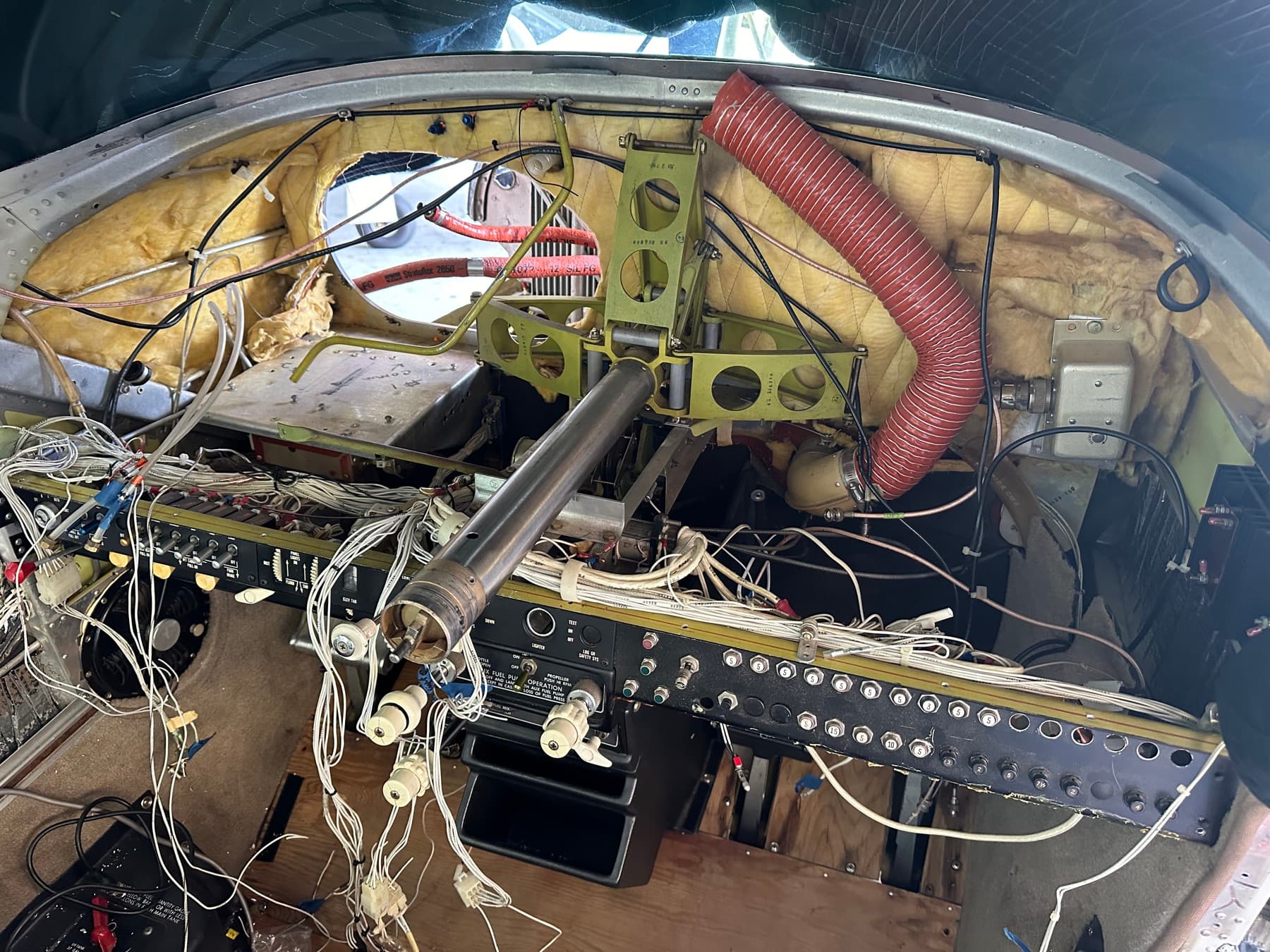 Behind the panel · wiring