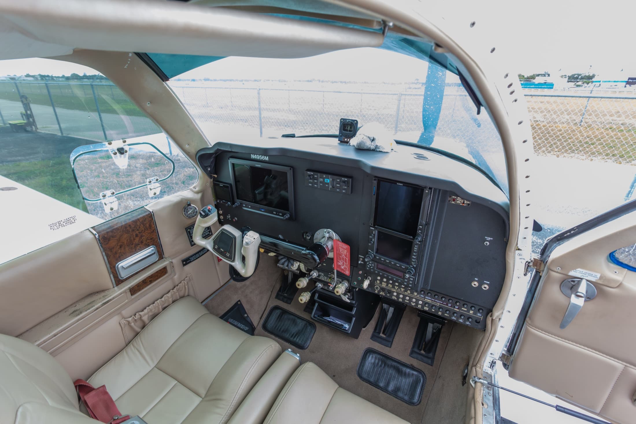 Flight deck from the cabin